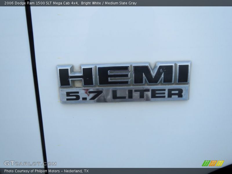 Bright White / Medium Slate Gray 2006 Dodge Ram 1500 SLT Mega Cab 4x4