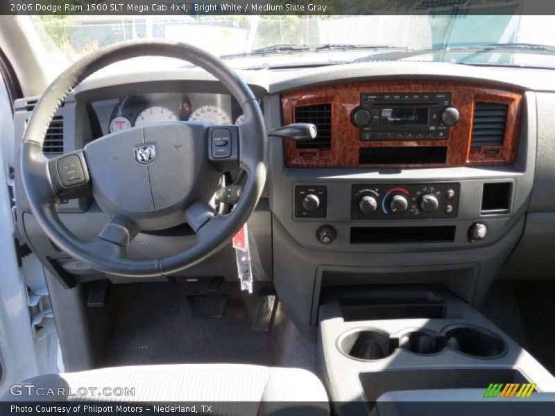 Bright White / Medium Slate Gray 2006 Dodge Ram 1500 SLT Mega Cab 4x4
