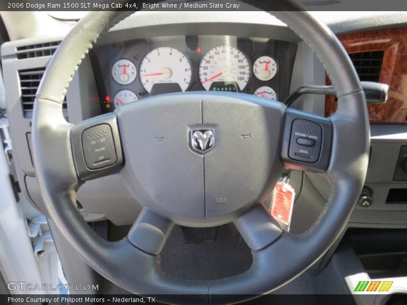 Bright White / Medium Slate Gray 2006 Dodge Ram 1500 SLT Mega Cab 4x4