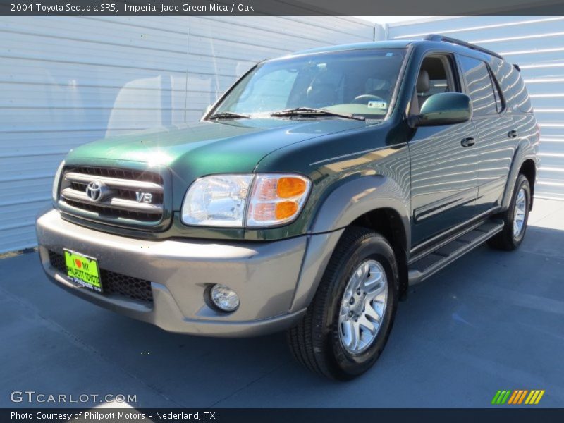 Imperial Jade Green Mica / Oak 2004 Toyota Sequoia SR5