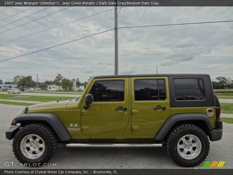 Jeep Green Metallic / Dark Slate Gray/Medium Slate Gray 2007 Jeep Wrangler Unlimited X