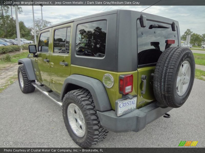 Jeep Green Metallic / Dark Slate Gray/Medium Slate Gray 2007 Jeep Wrangler Unlimited X