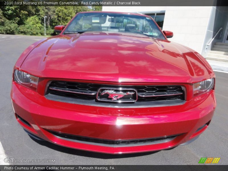 Red Candy Metallic / Charcoal Black 2010 Ford Mustang V6 Premium Convertible