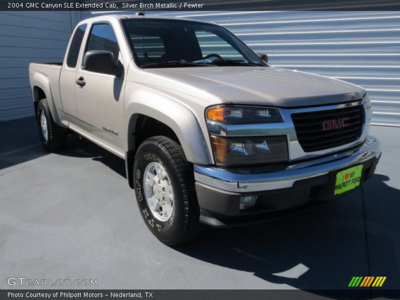 Silver Birch Metallic / Pewter 2004 GMC Canyon SLE Extended Cab
