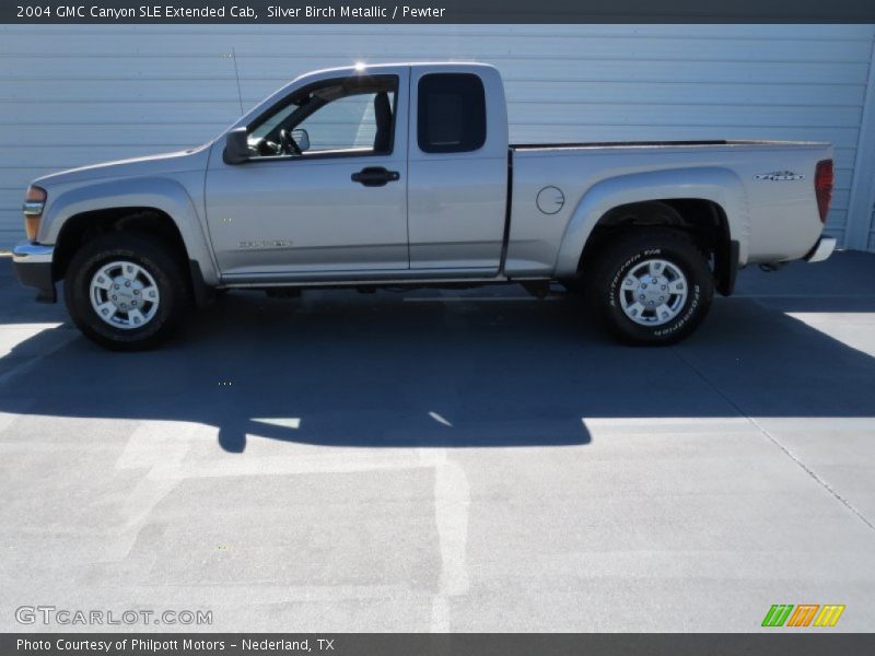 Silver Birch Metallic / Pewter 2004 GMC Canyon SLE Extended Cab