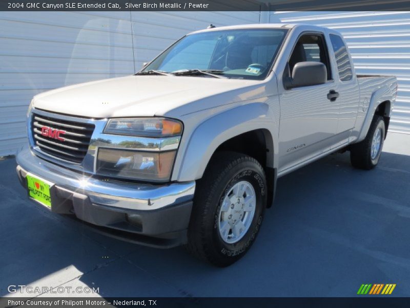 Silver Birch Metallic / Pewter 2004 GMC Canyon SLE Extended Cab