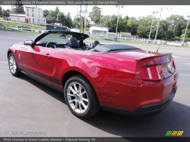 Red Candy Metallic / Charcoal Black 2010 Ford Mustang V6 Premium Convertible
