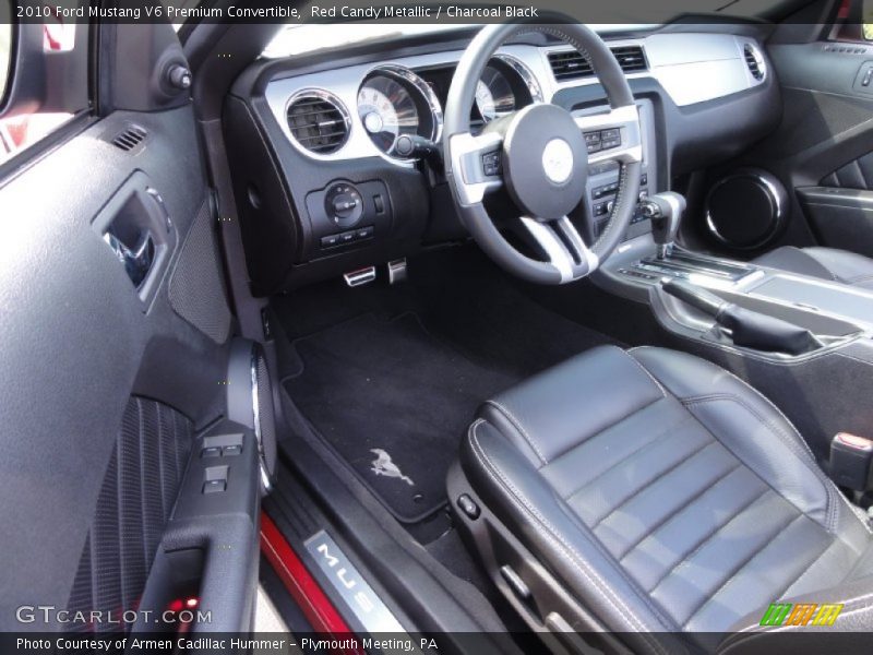 Red Candy Metallic / Charcoal Black 2010 Ford Mustang V6 Premium Convertible