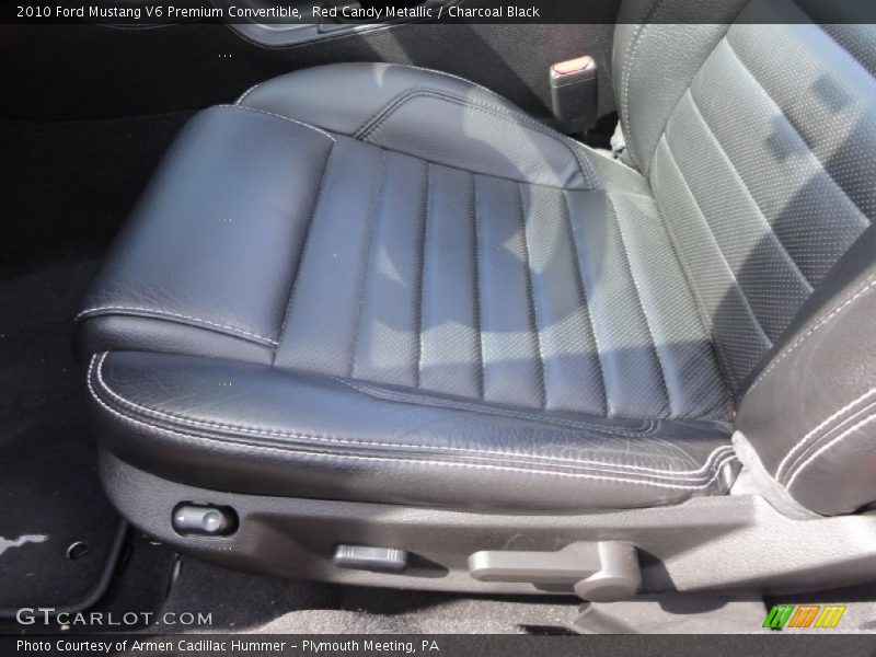 Red Candy Metallic / Charcoal Black 2010 Ford Mustang V6 Premium Convertible