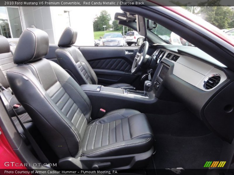 Red Candy Metallic / Charcoal Black 2010 Ford Mustang V6 Premium Convertible