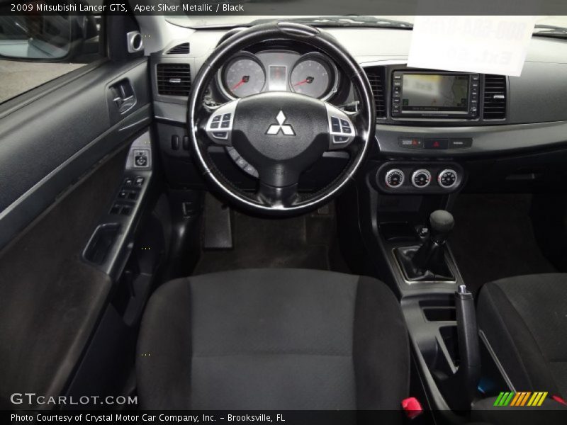 Apex Silver Metallic / Black 2009 Mitsubishi Lancer GTS