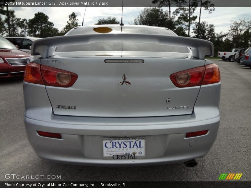 Apex Silver Metallic / Black 2009 Mitsubishi Lancer GTS