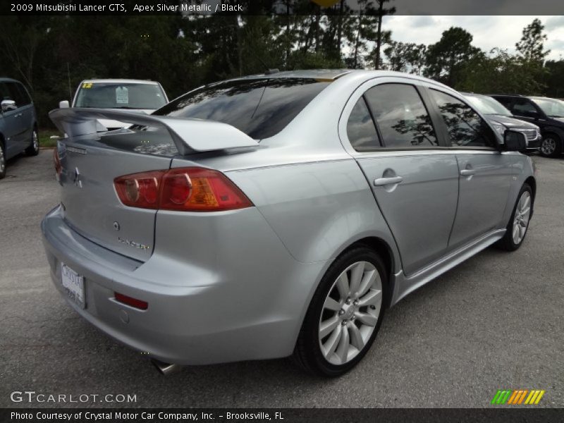 Apex Silver Metallic / Black 2009 Mitsubishi Lancer GTS