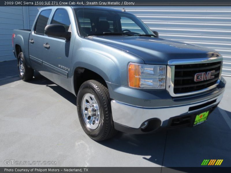 Stealth Gray Metallic / Ebony 2009 GMC Sierra 1500 SLE Z71 Crew Cab 4x4