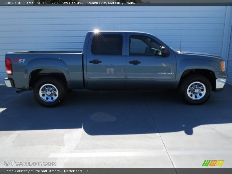 Stealth Gray Metallic / Ebony 2009 GMC Sierra 1500 SLE Z71 Crew Cab 4x4