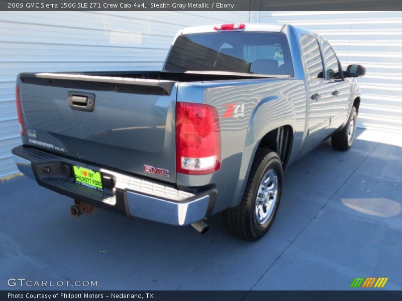 Stealth Gray Metallic / Ebony 2009 GMC Sierra 1500 SLE Z71 Crew Cab 4x4