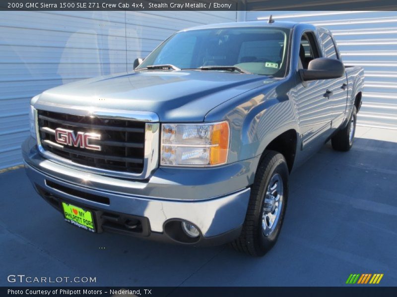 Stealth Gray Metallic / Ebony 2009 GMC Sierra 1500 SLE Z71 Crew Cab 4x4