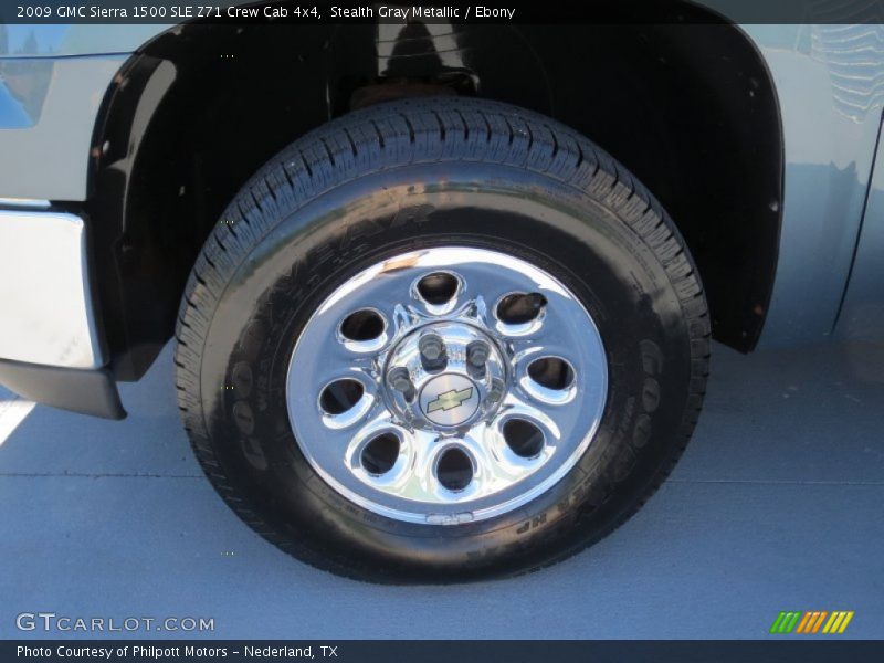 Stealth Gray Metallic / Ebony 2009 GMC Sierra 1500 SLE Z71 Crew Cab 4x4