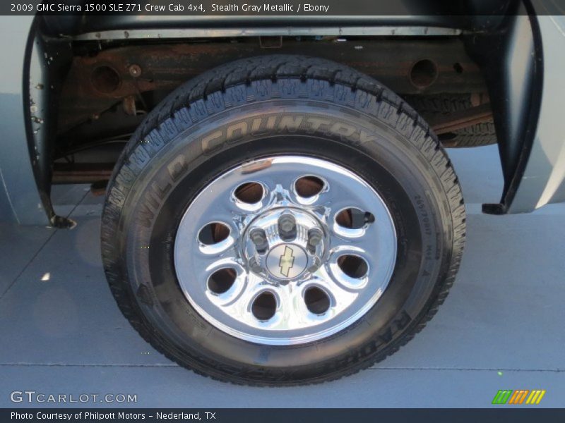 Stealth Gray Metallic / Ebony 2009 GMC Sierra 1500 SLE Z71 Crew Cab 4x4