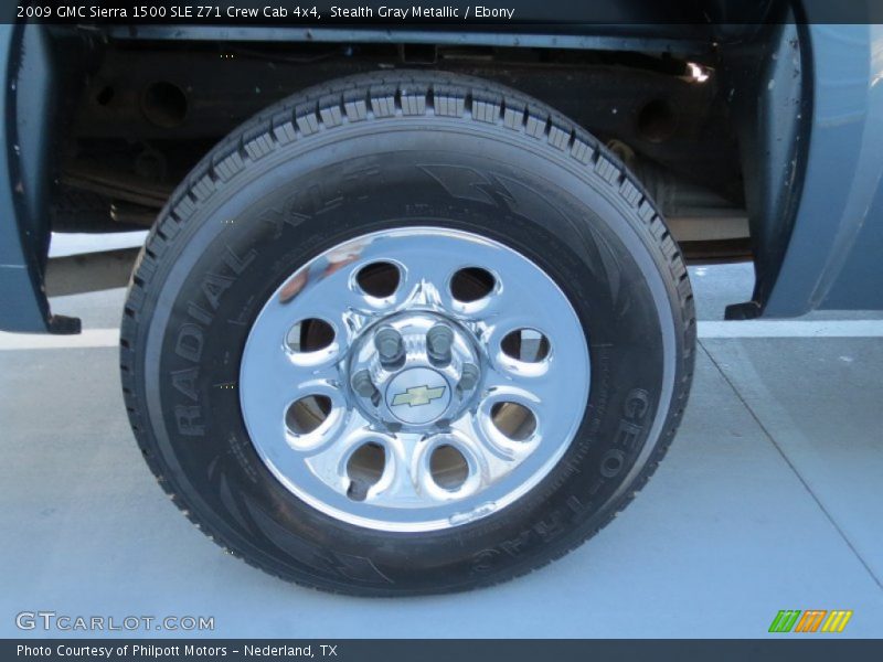 Stealth Gray Metallic / Ebony 2009 GMC Sierra 1500 SLE Z71 Crew Cab 4x4