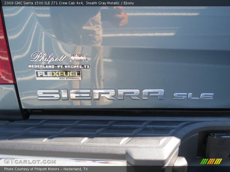 Stealth Gray Metallic / Ebony 2009 GMC Sierra 1500 SLE Z71 Crew Cab 4x4