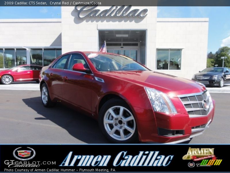 Crystal Red / Cashmere/Cocoa 2009 Cadillac CTS Sedan