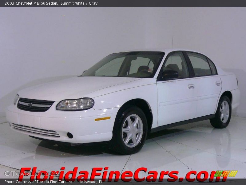 Summit White / Gray 2003 Chevrolet Malibu Sedan