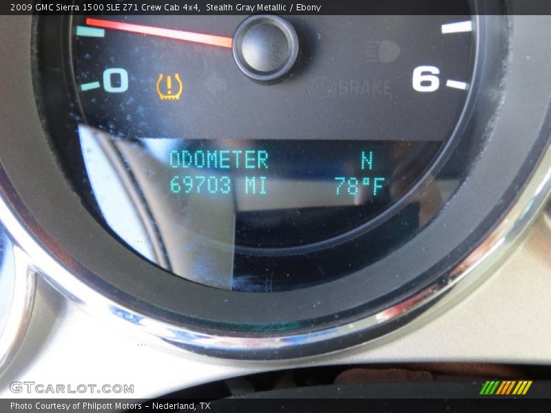 Stealth Gray Metallic / Ebony 2009 GMC Sierra 1500 SLE Z71 Crew Cab 4x4