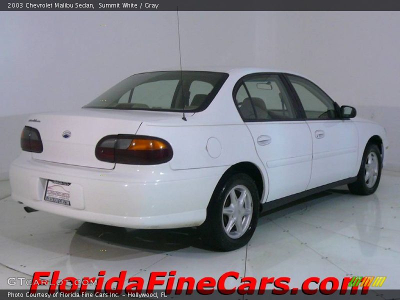 Summit White / Gray 2003 Chevrolet Malibu Sedan