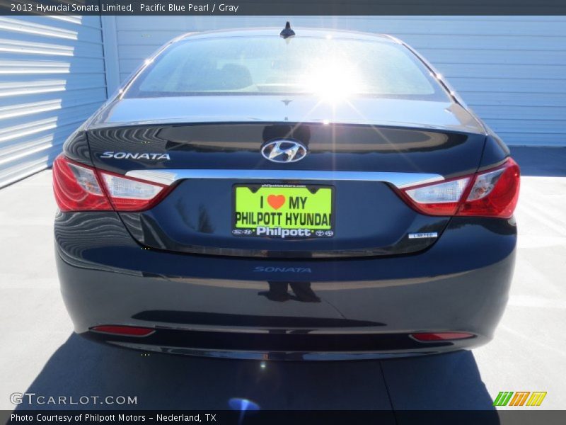 Pacific Blue Pearl / Gray 2013 Hyundai Sonata Limited