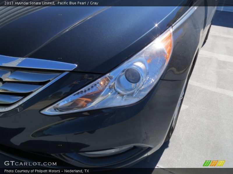 Pacific Blue Pearl / Gray 2013 Hyundai Sonata Limited