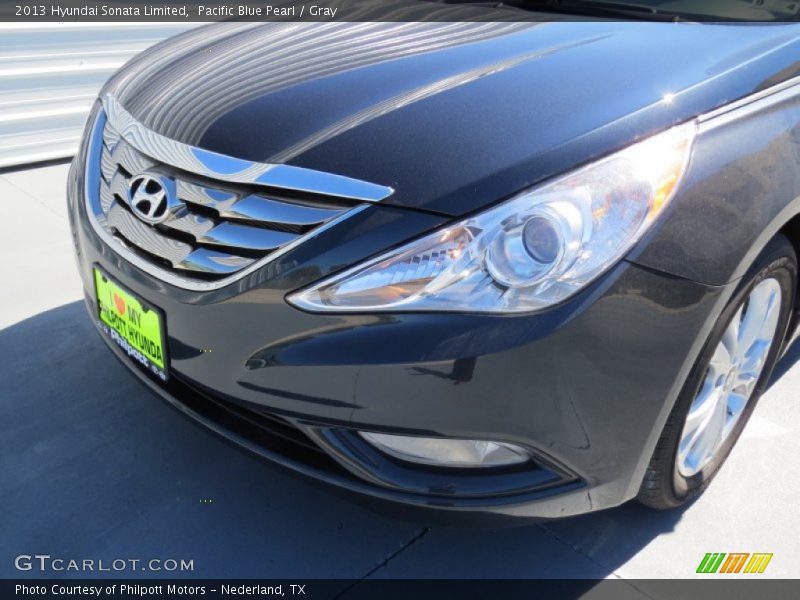 Pacific Blue Pearl / Gray 2013 Hyundai Sonata Limited