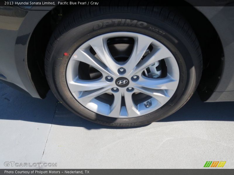 Pacific Blue Pearl / Gray 2013 Hyundai Sonata Limited