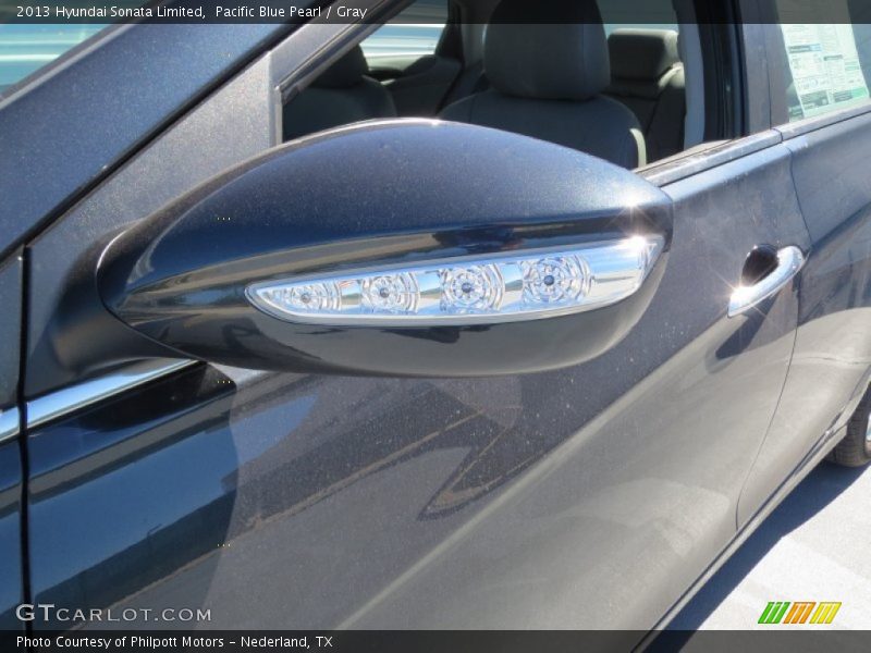 Pacific Blue Pearl / Gray 2013 Hyundai Sonata Limited