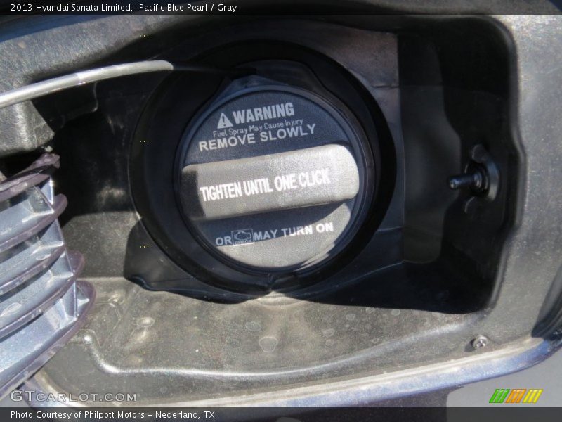 Pacific Blue Pearl / Gray 2013 Hyundai Sonata Limited