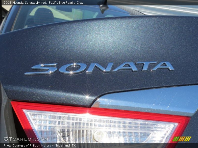Pacific Blue Pearl / Gray 2013 Hyundai Sonata Limited
