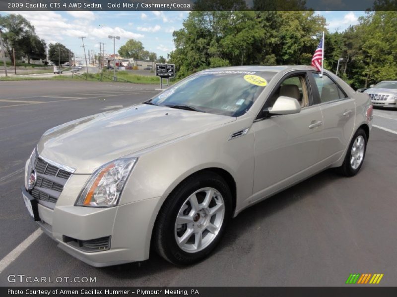 Gold Mist / Cashmere/Cocoa 2009 Cadillac CTS 4 AWD Sedan