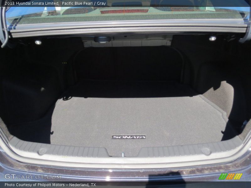 Pacific Blue Pearl / Gray 2013 Hyundai Sonata Limited