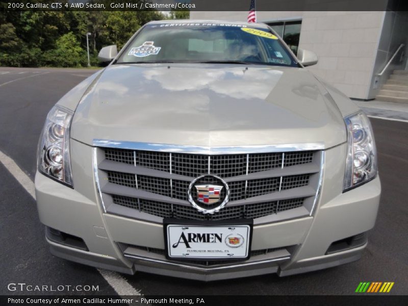 Gold Mist / Cashmere/Cocoa 2009 Cadillac CTS 4 AWD Sedan