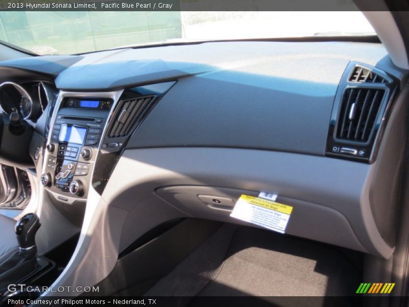 Pacific Blue Pearl / Gray 2013 Hyundai Sonata Limited