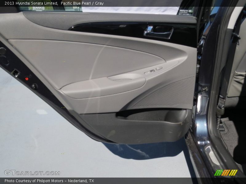 Pacific Blue Pearl / Gray 2013 Hyundai Sonata Limited