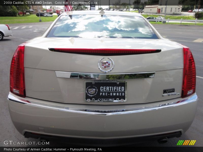 Gold Mist / Cashmere/Cocoa 2009 Cadillac CTS 4 AWD Sedan