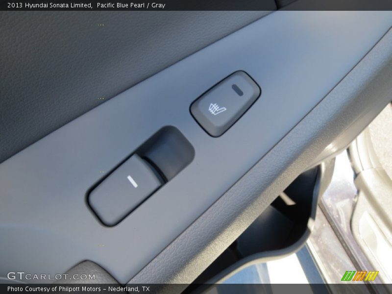 Pacific Blue Pearl / Gray 2013 Hyundai Sonata Limited