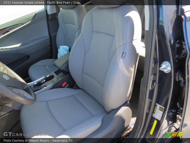 Pacific Blue Pearl / Gray 2013 Hyundai Sonata Limited
