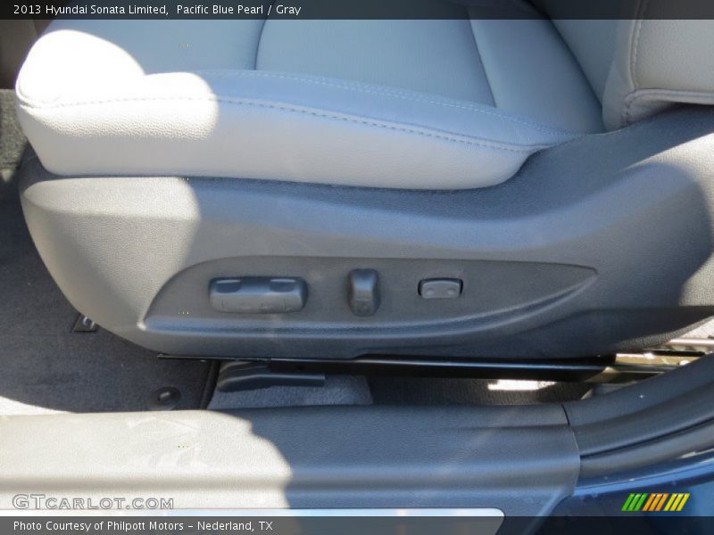 Pacific Blue Pearl / Gray 2013 Hyundai Sonata Limited