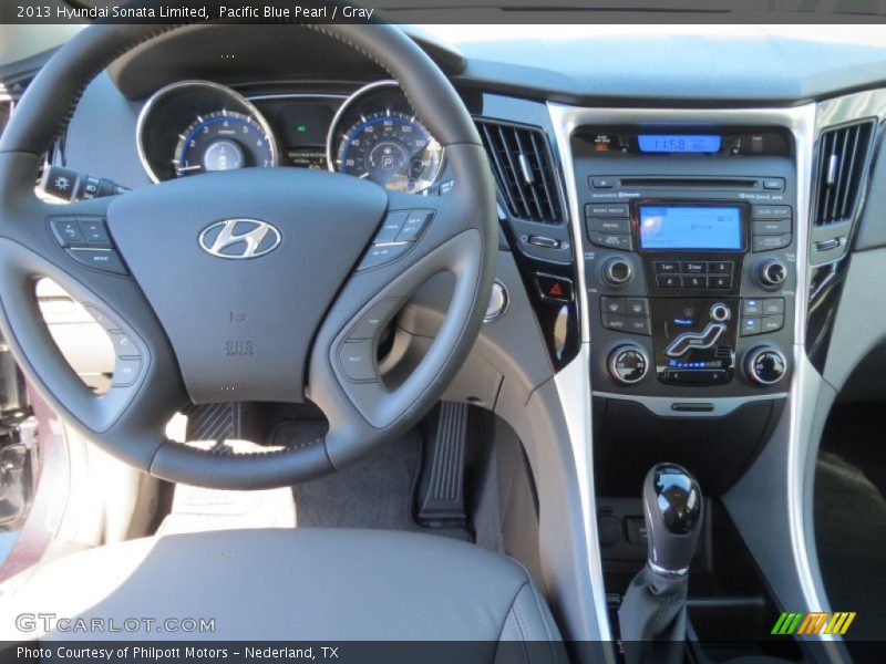Pacific Blue Pearl / Gray 2013 Hyundai Sonata Limited