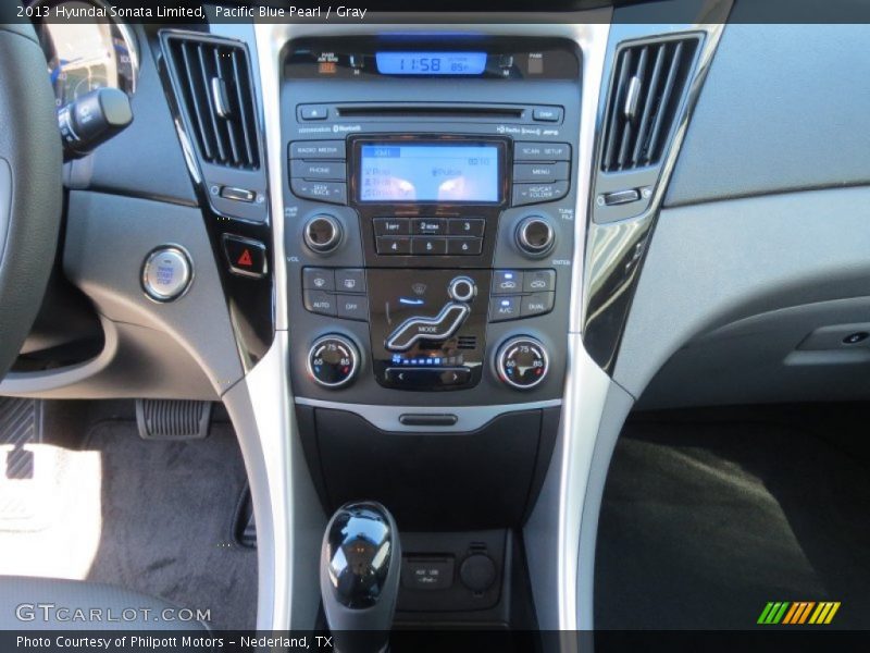 Pacific Blue Pearl / Gray 2013 Hyundai Sonata Limited