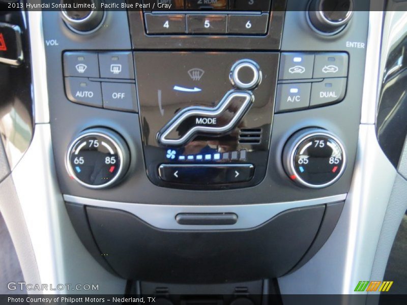 Pacific Blue Pearl / Gray 2013 Hyundai Sonata Limited