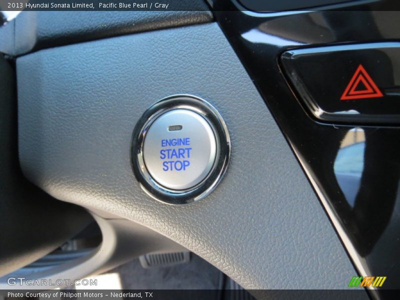 Pacific Blue Pearl / Gray 2013 Hyundai Sonata Limited