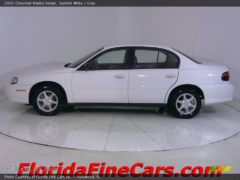 Summit White / Gray 2003 Chevrolet Malibu Sedan